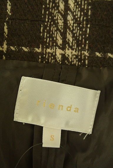クリックで大画像表示 rienda(リエンダ)の古着「ベルト付きチェック柄フリンジロングジレ(ベスト・ジレ)」大画像6へ