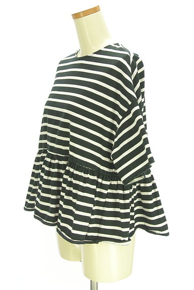 yori（ヨリ）の古着「ペプラムボーダーカットソー（カットソー・プルオーバー）」大画像３へ