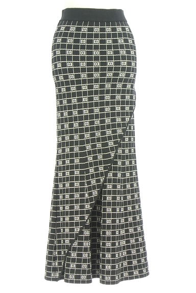 クリックで大画像表示 Darich(ダーリッチ)の古着「総柄ロングニットスカート(ロングスカート・マキシスカート)」大画像1へ