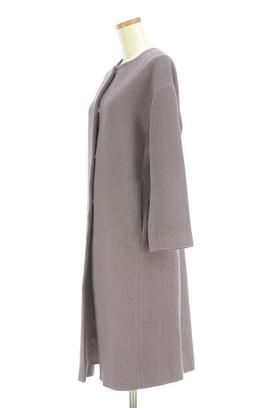 クリックで大画像表示 PROPORTION BODY DRESSING(プロポーションボディドレッシング)の古着「ノーカラーウール混ロングコート(コート)」大画像3へ