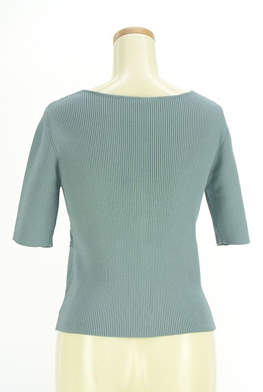 クリックで大画像表示 PROPORTION BODY DRESSING(プロポーションボディドレッシング)の古着「半袖レースラインリブニットトップス(ニット)」大画像2へ