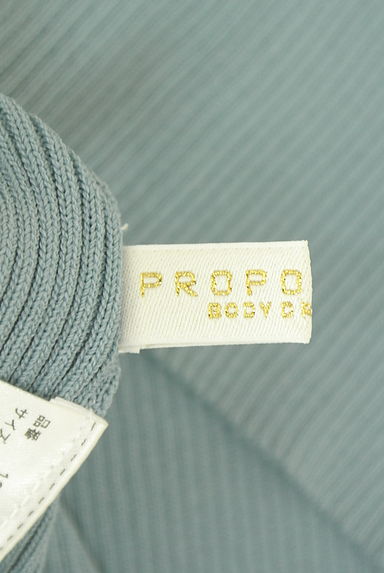 クリックで大画像表示 PROPORTION BODY DRESSING(プロポーションボディドレッシング)の古着「半袖レースラインリブニットトップス(ニット)」大画像6へ