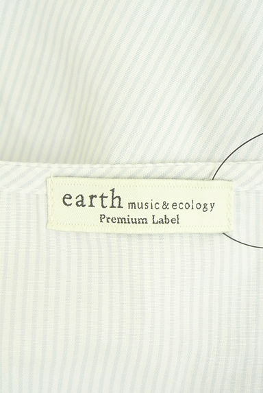 クリックで大画像表示 earth music&ecology(アースミュージック&エコロジー)の古着「Vネックピンストライプ柄カットソー(カットソー・プルオーバー)」大画像6へ