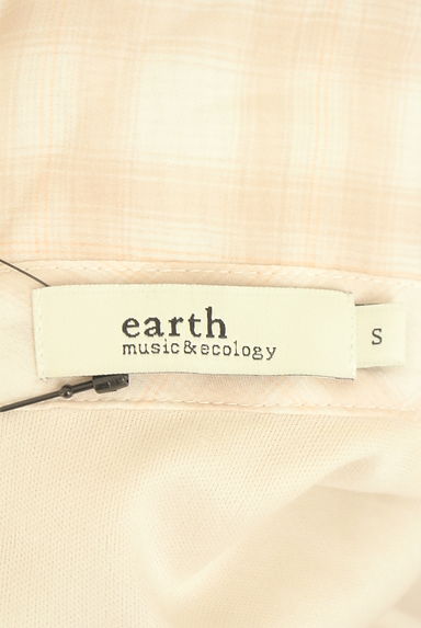 クリックで大画像表示 earth music&ecology(アースミュージック&エコロジー)の古着「チェックシフォンパイピングミモレワンピ(ワンピース・チュニック)」大画像6へ