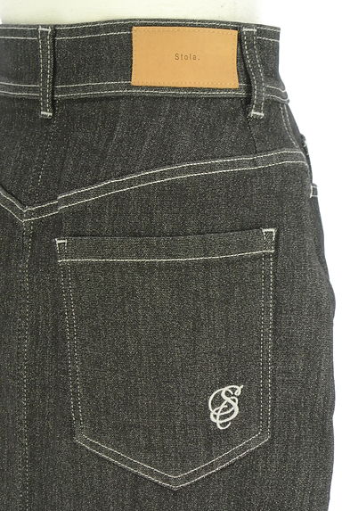 クリックで大画像表示 Stola.(ストラ)の古着「ジップアップラメデニムロングスカート(ロングスカート・マキシスカート)」大画像4へ