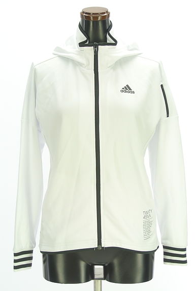 クリックで大画像表示 adidas(アディダス)の古着「モノトーンフーディジャージ(ジャージトップス)」大画像1へ