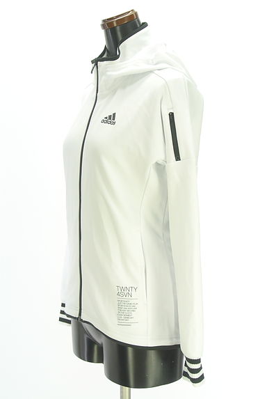 クリックで大画像表示 adidas(アディダス)の古着「モノトーンフーディジャージ(ジャージトップス)」大画像3へ