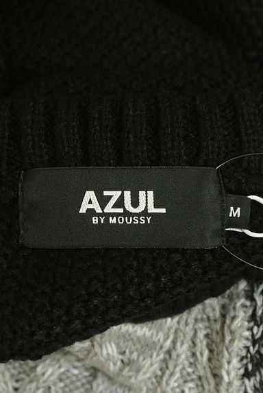 クリックで大画像表示 AZUL BY MOUSSY(アズールバイマウジー)の古着「配色ケーブルニット(ニット)」大画像6へ