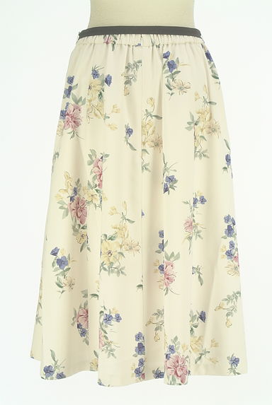 クリックで大画像表示 LAISSE PASSE(レッセパッセ)の古着「膝下丈花柄フレアスカート(スカート)」大画像2へ