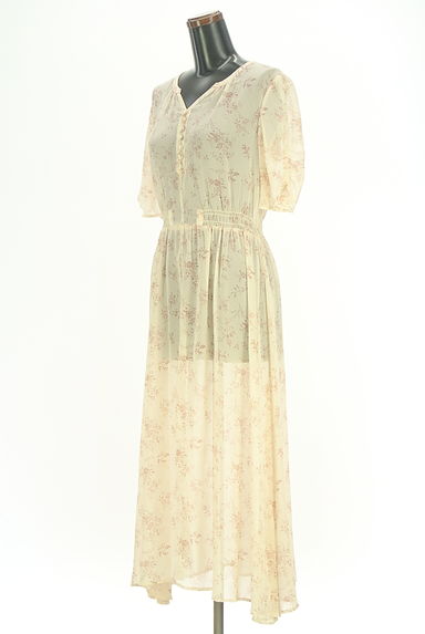 クリックで大画像表示 LAISSE PASSE(レッセパッセ)の古着「半袖花柄シフォンワンピース(ワンピース・チュニック)」大画像3へ