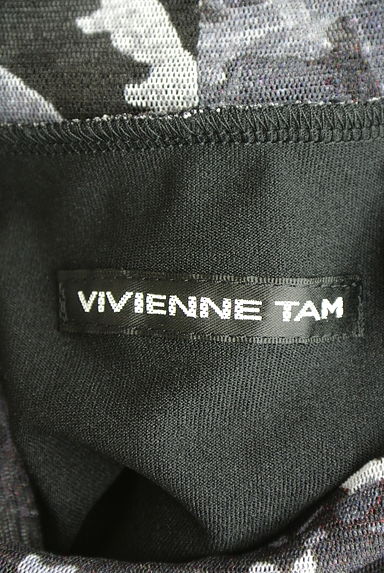 クリックで大画像表示 VIVIENNE TAM(ヴィヴィアンタム)の古着「ハイネックストレッチチュールブラウス(カットソー・プルオーバー)」大画像6へ