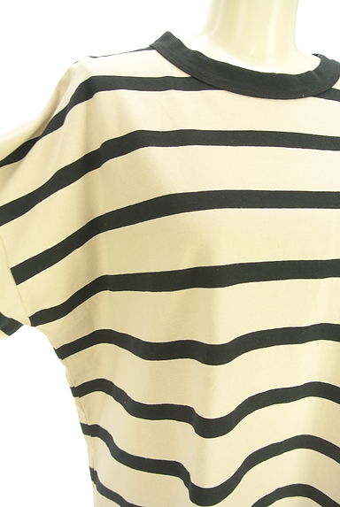 クリックで大画像表示 nop de nod(ノップドゥノッド)の古着「ボーダー柄オーバーロングTシャツ(カットソー・プルオーバー)」大画像4へ