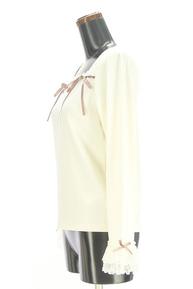 axes femme（アクシーズファム）の古着「リボン＆レースリブカットソー（カットソー・プルオーバー）」大画像３へ