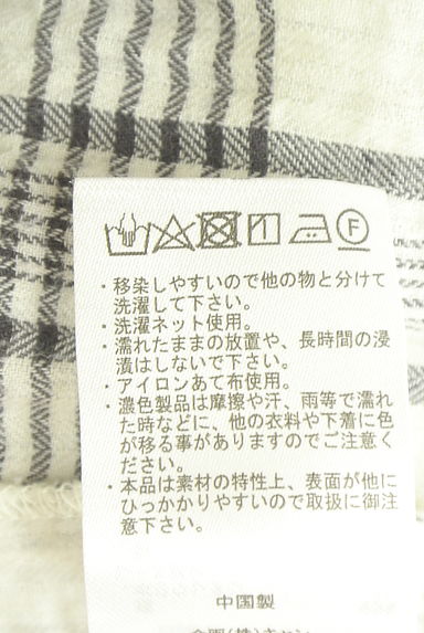クリックで大画像表示 Samansa Mos2(サマンサモスモス)の古着「薄手コットンチェックカットソー(カットソー・プルオーバー)」大画像5へ