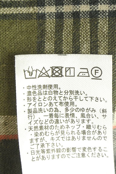 クリックで大画像表示 Samansa Mos2(サマンサモスモス)の古着「チェック柄ギャザーシャツワンピース(ワンピース・チュニック)」大画像5へ