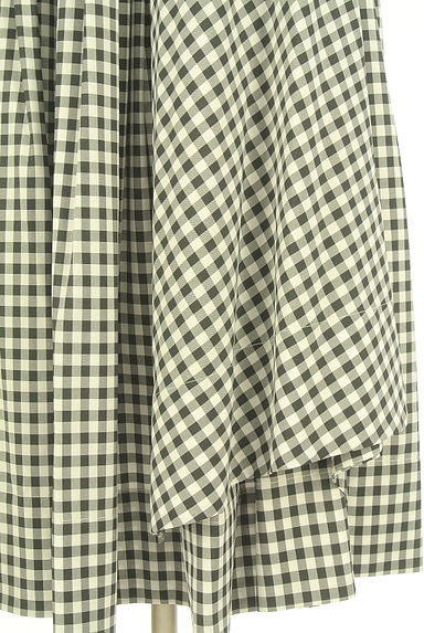 JUSGLITTY（ジャスグリッティー）の古着「異素材切替ギンガムチェックロングワンピ（ワンピース・チュニック）」大画像５へ
