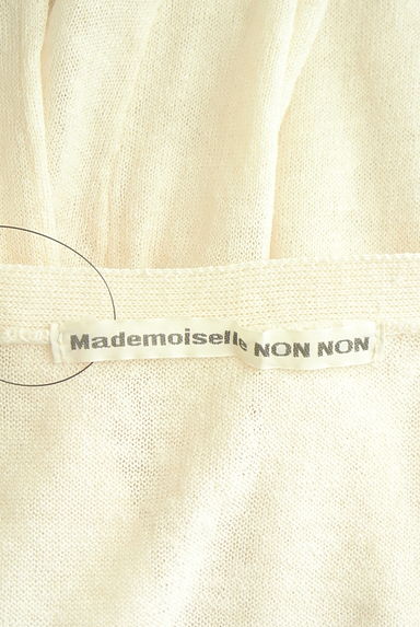 クリックで大画像表示 Mademoiselle NON NON(マドモアゼルノンノン)の古着「リネン混ミドルニットカーディガン(カーディガン・ボレロ)」大画像6へ