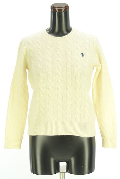 クリックで大画像表示 POLO RALPH LAUREN(ポロラルフローレン)の古着「ケーブル編みニットトップス(ニット)」大画像1へ