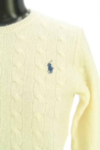 クリックで大画像表示 POLO RALPH LAUREN(ポロラルフローレン)の古着「ケーブル編みニットトップス(ニット)」大画像4へ