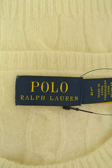 クリックで大画像表示 POLO RALPH LAUREN(ポロラルフローレン)の古着「ケーブル編みニットトップス(ニット)」大画像6へ
