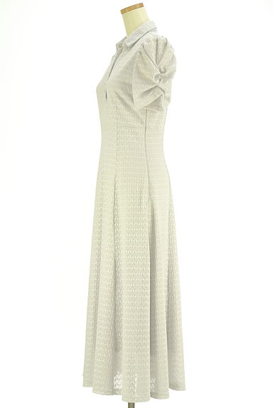 クリックで大画像表示 PROPORTION BODY DRESSING(プロポーションボディドレッシング)の古着「ギャザーパフスリーブロングニットワンピ(ワンピース・チュニック)」大画像3へ
