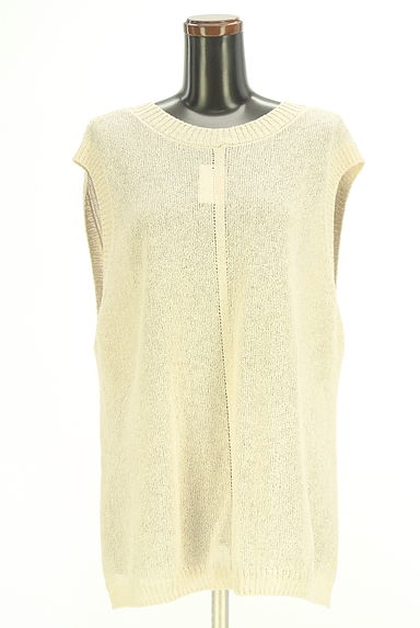 クリックで大画像表示 COMME CA(コムサ)の古着「Gabardine K.T 前後着ニットベスト(ベスト・ジレ)」大画像4へ
