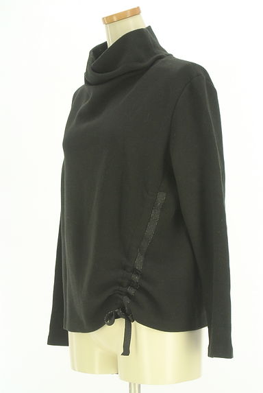 COMME CA（コムサ）の古着「Gabardine K.T ドロスト入りオフタートルネックフリースカットソー（カットソー・プルオーバー）」大画像３へ