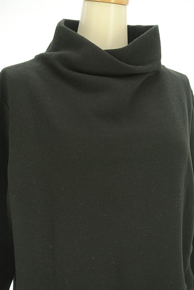 COMME CA（コムサ）の古着「Gabardine K.T ドロスト入りオフタートルネックフリースカットソー（カットソー・プルオーバー）」大画像４へ