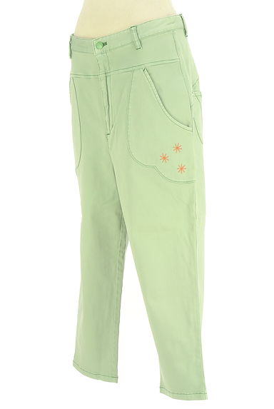 クリックで大画像表示 Jocomomola(ホコモモラ)の古着「刺繍入りクロップド丈カラーパンツ(パンツ)」大画像3へ