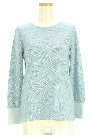 クリックで大画像表示 COMME CA(コムサ)の古着「Gabardine K.T 幾何学模様ニットトップス(ニット)」大画像1へ