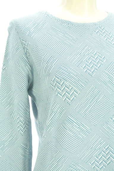 クリックで大画像表示 COMME CA(コムサ)の古着「Gabardine K.T 幾何学模様ニットトップス(ニット)」大画像4へ