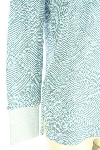クリックで大画像表示 COMME CA(コムサ)の古着「Gabardine K.T 幾何学模様ニットトップス(ニット)」大画像5へ