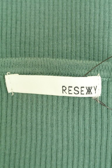 クリックで大画像表示 RESEXXY(リゼクシー)の古着「クロスVネック半袖リブニットトップス(ニット)」大画像6へ