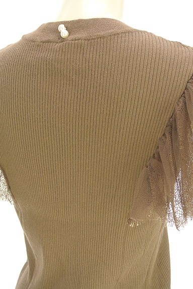 クリックで大画像表示 LAISSE PASSE(レッセパッセ)の古着「レース切替ノースリリブニットトップス(ニット)」大画像5へ