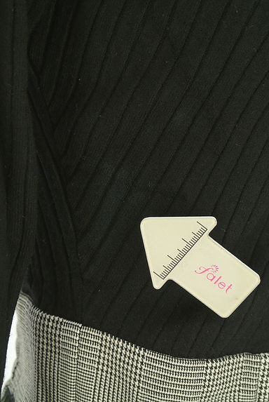 クリックで大画像表示 LAISSE PASSE(レッセパッセ)の古着「リブニット×グレンチェック柄切替ワンピース(ワンピース・チュニック)」大画像5へ