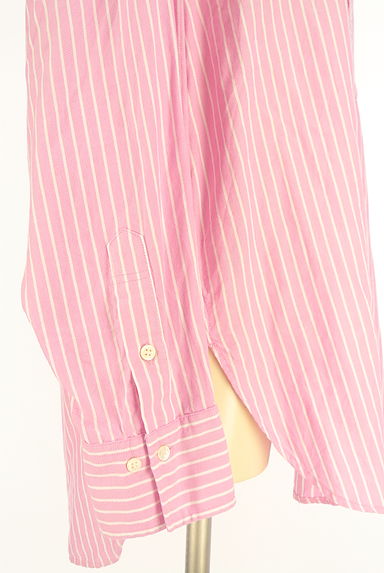 クリックで大画像表示 Spick and Span(スピック&スパン)の古着「ラウンドヘムミドル丈ストライプシャツ(カジュアルシャツ)」大画像5へ