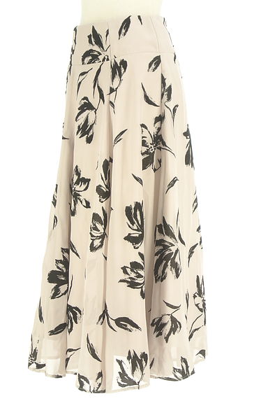 クリックで大画像表示 MISCH MASCH(ミッシュマッシュ)の古着「フロッキー花柄ロングシフォンスカート(ロングスカート・マキシスカート)」大画像3へ